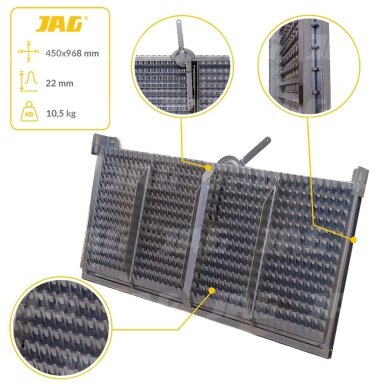 JAG25-0013 Žaliuzinis cinkuotas galinis sietas, lamelė 22 mm JAG PREMIUM