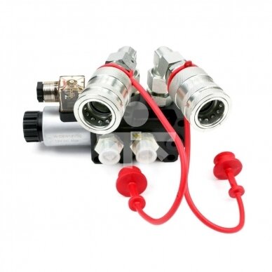 Set: 1/2 "6/2 solenoid valve + fasteners + EURO PUSH-PULL  quick couplings 2