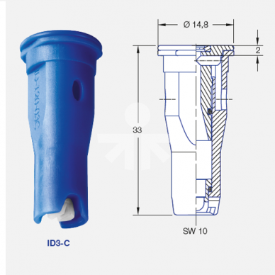 Air injection nozzle ID 120° 05 ceramic 1