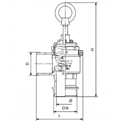 Spring op. pressure valve  RIV 90250 1" 1/2 1