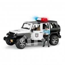 Žaislas Bruder policijos automobilis Jeep Rubicon su policininku 02526