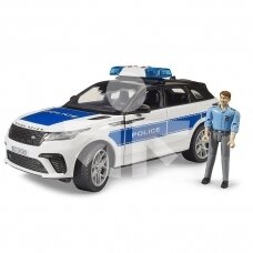 Žaislas Bruder Range Rover Velar policijos transporto priemonė su policijos pareigūnu 02890