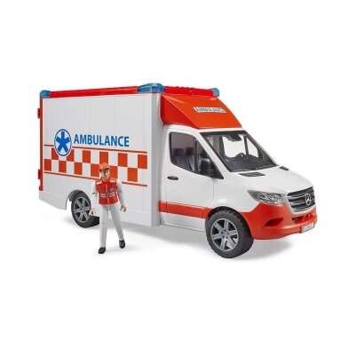 Žaislas Bruder greitosios pagalbos automobilis su figūrėle 02676