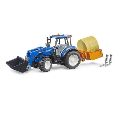 Žaislas Bruder traktorius New Holland su priedais T5.120 02187 Žaislas Bruder traktorius New Holland su priedais T5.120 02187
