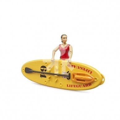 Игрушка Фигурка спасателя Bruder с доской для серфинга 62785 2