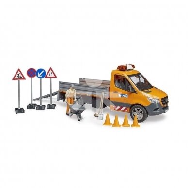 Toy Bruder MB Sprinter Road car with figures 02677