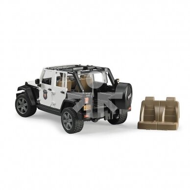 Toy Bruder police car Jeep Rubicon with policeman 02526 2
