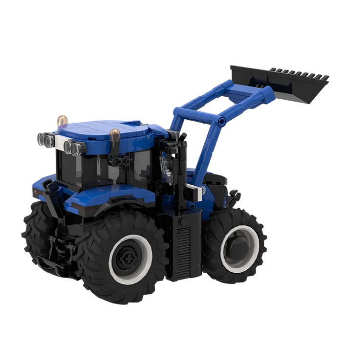 Žaislas konstruktorius BRIXIES Plus 222.746 Traktorius New Holland T6 su frontaliniu krautuvu 3