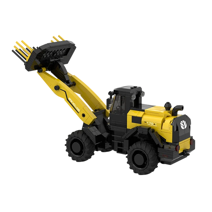 Žaislas konstruktorius BRIXIES Plus 222.771 šarnyrinis krautuvas New Holland W170D+ 2